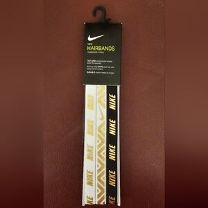 Nike Hairbands Trio - White, Gold, and Black